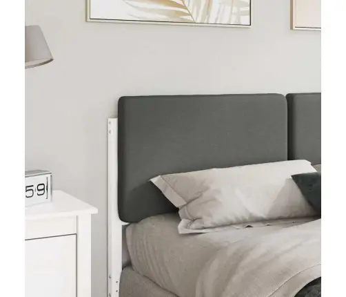 Mīkstināts Gultas Galvgalis Balts Un Gaiši Pelēks 160 Cm Vidaxl