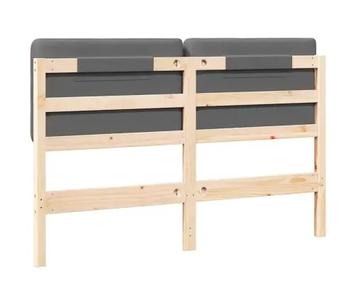 Mīkstināts Gultas Galvgalis Brūna Un Gaiši Pelēka 150 Cm Vidaxl