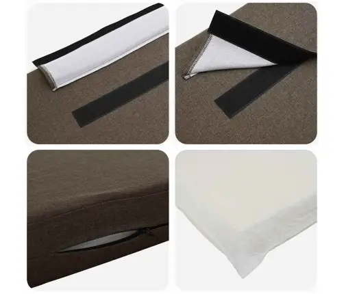 Mīkstināts Gultas Galvgalis Brūns Un Taupe 150 Cm Vidaxl