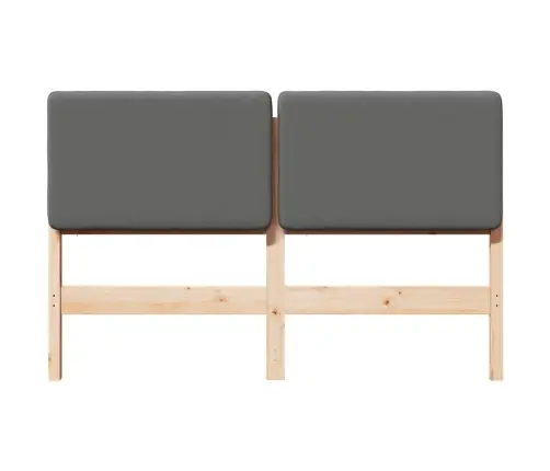 Mīkstināts Gultas Galvgalis Brūna Un Gaiši Pelēka 140 Cm Vidaxl