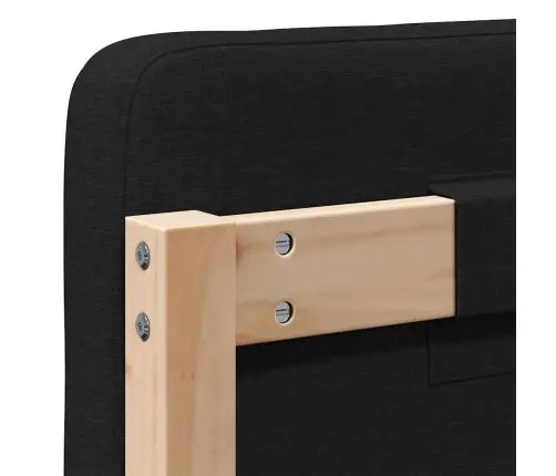 Mīkstināts Gultas Galvgalis Brūns Un Melns 135 Cm Vidaxl