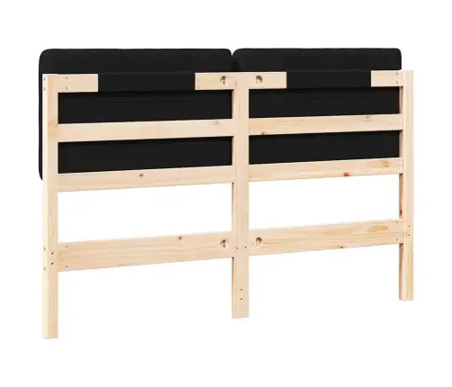 Mīkstināts Gultas Galvgalis Brūns Un Melns 120 Cm Vidaxl