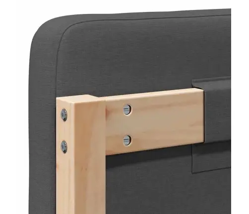 Mīkstināts Gultas Galvgalis Brūna Un Tumši Pelēka 100 Cm Vidaxl