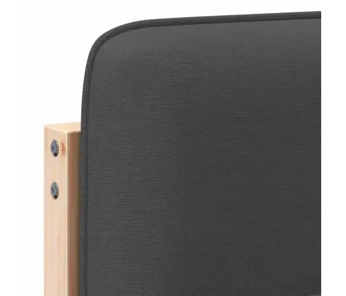 Polsterdatud Voodiots Peaga Pruun Ja Tumehall 200 Cm Tahke Mänd