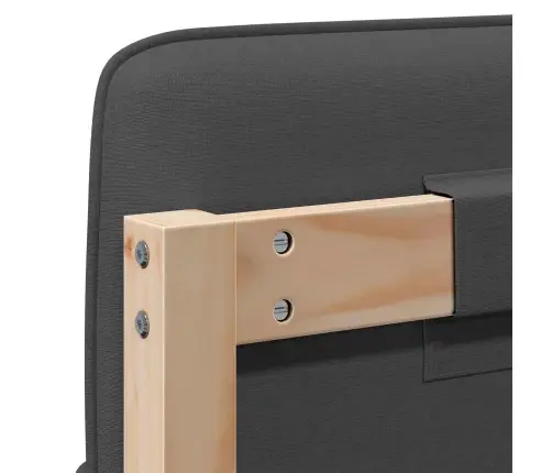 Polsterdatud Voodiots Peaga Pruun Ja Tumehall 200 Cm Tahke Mänd