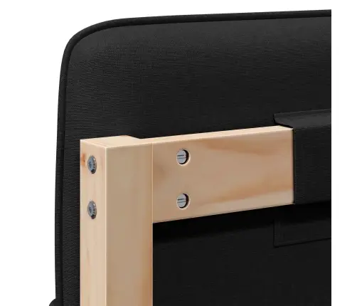 Mīkstināts Gultas Galvgalis Brūns Un Melns 200 Cm Vidaxl