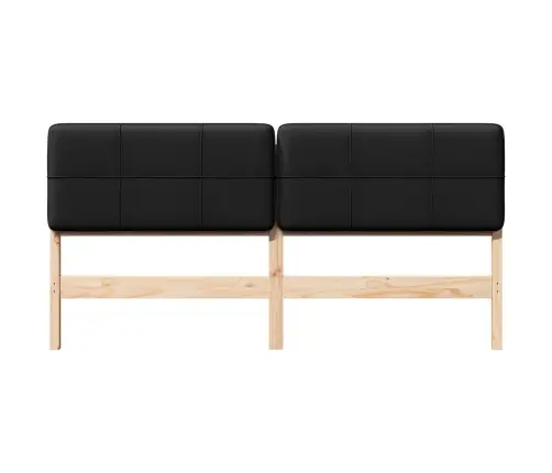 Mīkstināts Gultas Galvgalis Brūns Un Melns 200 Cm Vidaxl