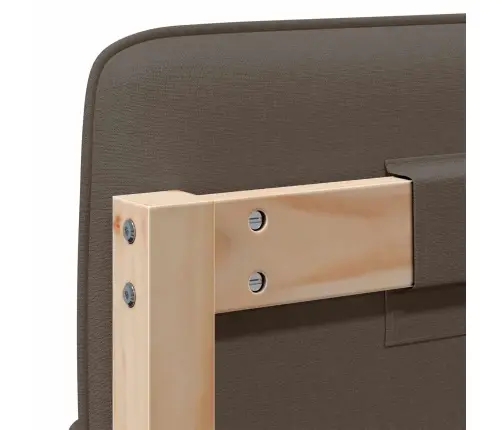 Mīkstināts Gultas Galvgalis Brūns Un Taupe 200 Cm Vidaxl