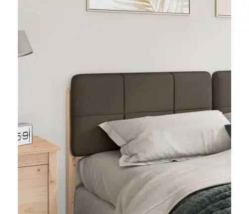 Mīkstināts Gultas Galvgalis Brūns Un Taupe 200 Cm Vidaxl