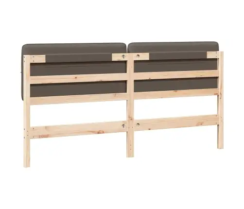 Mīkstināts Gultas Galvgalis Brūns Un Taupe 200 Cm Vidaxl