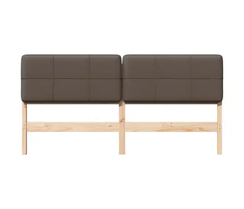 Mīkstināts Gultas Galvgalis Brūns Un Taupe 200 Cm Vidaxl