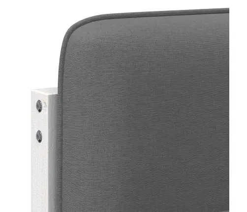 Mīkstināts Gultas Galvgalis Balts Un Gaiši Pelēks 200 Cm Vidaxl