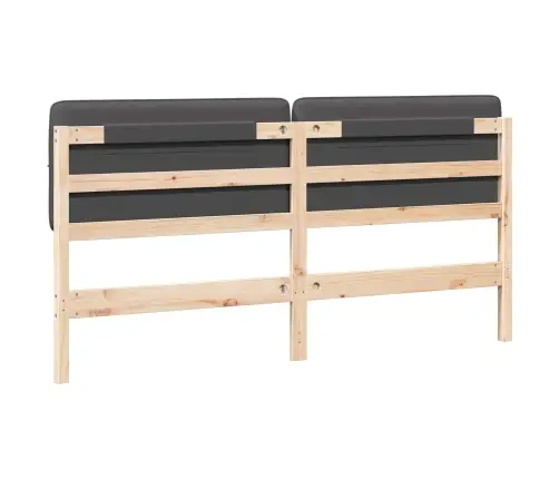 Mīkstināts Gultas Galvgalis Brūna Un Tumši Pelēka 180 Cm Vidaxl