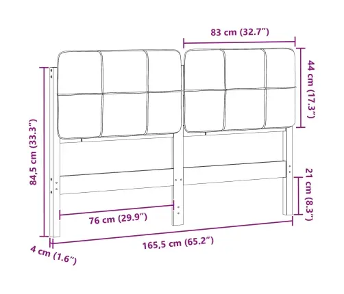 Apmušta Lovos Galvūgalis Su Galvūgalio Ruda Ir Taupe 160 Cm