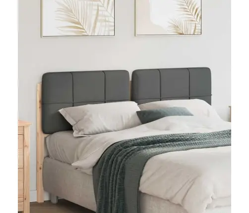 Mīkstināts Gultas Galvgalis Brūna Un Gaiši Pelēka 140 Cm Vidaxl