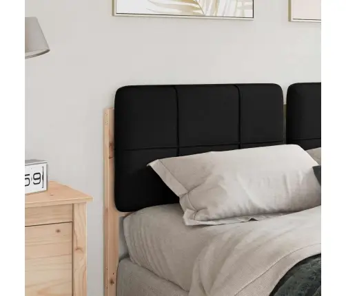 Mīkstināts Gultas Galvgalis Brūns Un Melns 140 Cm Vidaxl