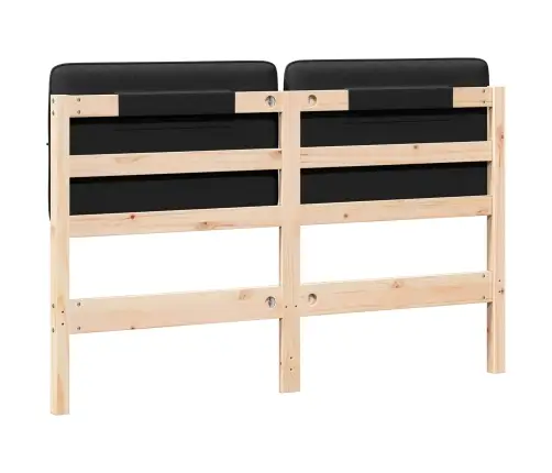 Mīkstināts Gultas Galvgalis Brūns Un Melns 140 Cm Vidaxl