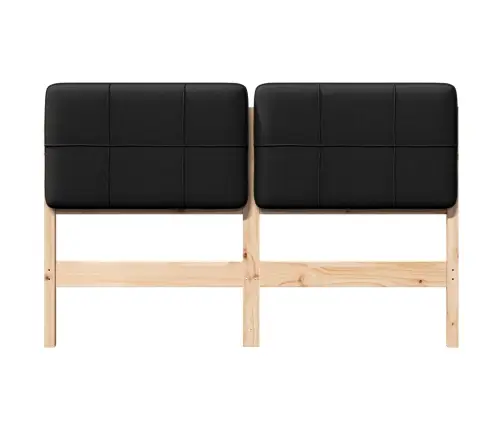 Mīkstināts Gultas Galvgalis Brūns Un Melns 140 Cm Vidaxl