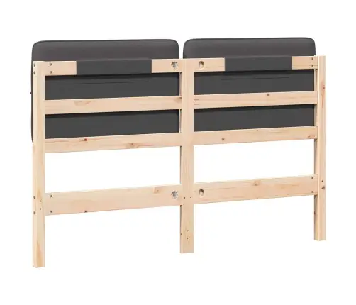 Mīkstināts Gultas Galvgalis Brūna Un Tumši Pelēka 135 Cm Vidaxl