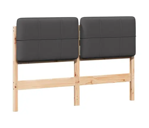 Mīkstināts Gultas Galvgalis Brūna Un Tumši Pelēka 135 Cm Vidaxl