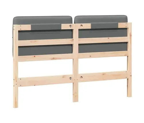 Mīkstināts Gultas Galvgalis Brūna Un Gaiši Pelēka 120 Cm Vidaxl