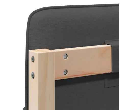 Polsterdatud Voodiots Peaga Pruun Ja Tumehall 120 Cm Tahke Mänd