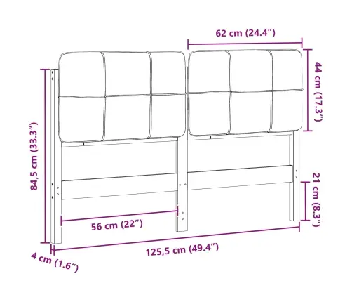 Polsterdatud Voodiots Peaga Pruun Ja Taupe 120 Cm Tahke Mänd