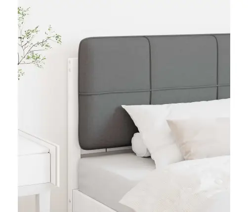 Mīkstināts Gultas Galvgalis Balts Un Gaiši Pelēks 100 Cm Vidaxl