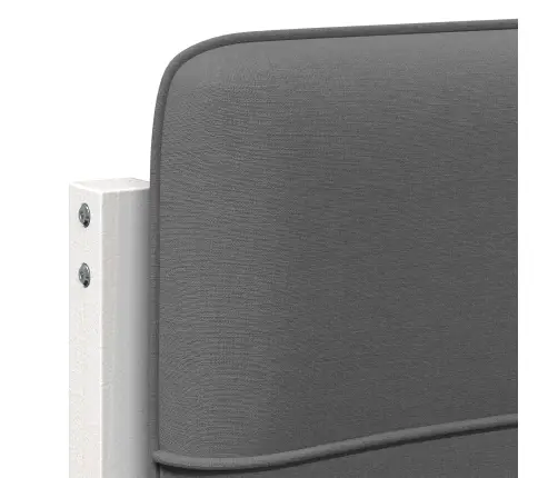 Mīkstināts Gultas Galvgalis Balts Un Gaiši Pelēks 90 Cm Vidaxl