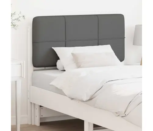 Mīkstināts Gultas Galvgalis Balts Un Gaiši Pelēks 90 Cm Vidaxl