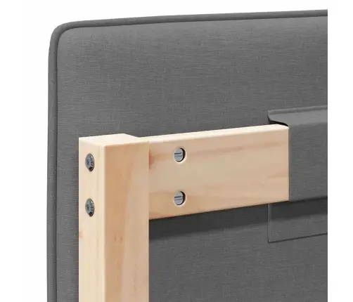 Mīkstināts Gultas Galvgalis Brūna Un Gaiši Pelēka 200 Cm Vidaxl