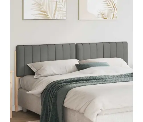 Mīkstināts Gultas Galvgalis Brūna Un Gaiši Pelēka 200 Cm Vidaxl