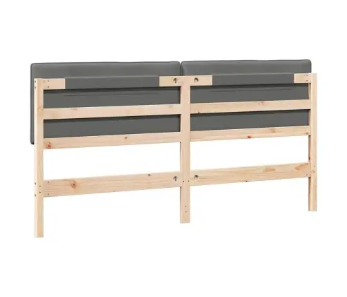 Mīkstināts Gultas Galvgalis Brūna Un Gaiši Pelēka 200 Cm Vidaxl