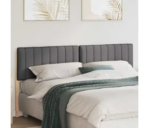 Polsterdatud Voodiots Peaga Pruun Ja Tumehall 200 Cm Tahke Mänd