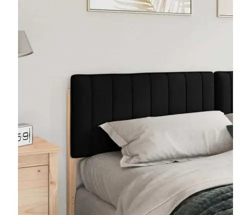 Mīkstināts Gultas Galvgalis Brūns Un Melns 200 Cm Vidaxl