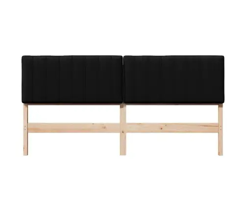 Mīkstināts Gultas Galvgalis Brūns Un Melns 200 Cm Vidaxl