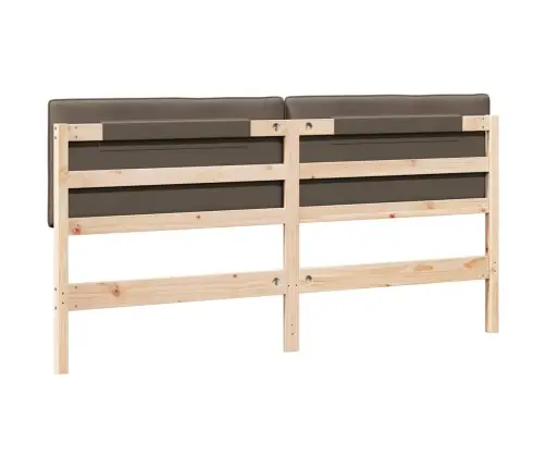 Mīkstināts Gultas Galvgalis Brūns Un Taupe 200 Cm Vidaxl