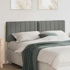 Polsterdatud Voodiots Pruun Ja Heledat Hall 160 Cm Tahke Mänd