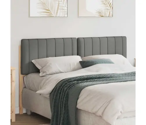 Mīkstināts Gultas Galvgalis Brūna Un Gaiši Pelēka 160 Cm Vidaxl