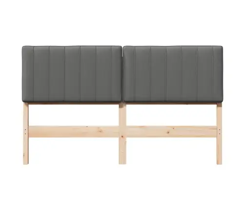 Mīkstināts Gultas Galvgalis Brūna Un Gaiši Pelēka 160 Cm Vidaxl