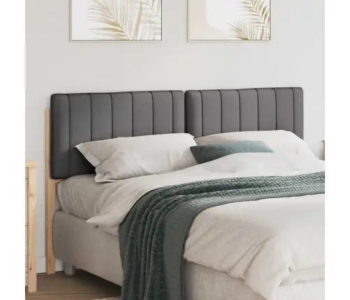 Mīkstināts Gultas Galvgalis Brūna Un Tumši Pelēka 160 Cm Vidaxl