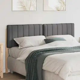 Mīkstināts Gultas Galvgalis Brūna Un Tumši Pelēka 150 Cm Vidaxl