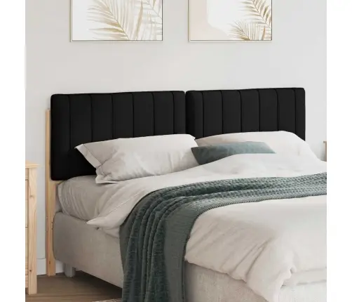 Mīkstināts Gultas Galvgalis Brūns Un Melns 150 Cm Vidaxl