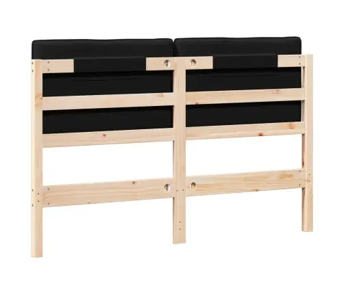 Mīkstināts Gultas Galvgalis Brūns Un Melns 150 Cm Vidaxl