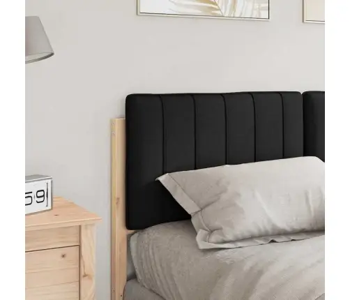 Mīkstināts Gultas Galvgalis Brūns Un Melns 140 Cm Vidaxl