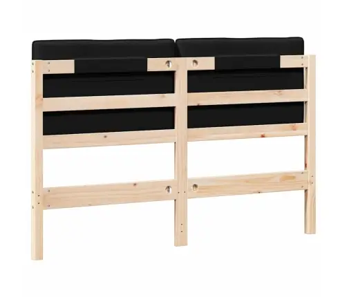 Mīkstināts Gultas Galvgalis Brūns Un Melns 140 Cm Vidaxl