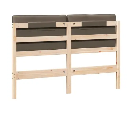 Mīkstināts Gultas Galvgalis Brūns Un Taupe 140 Cm Vidaxl