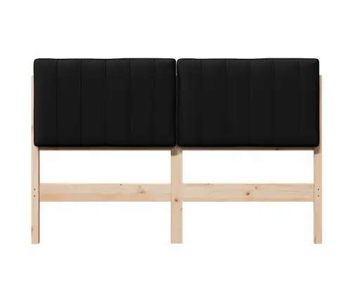 Mīkstināts Gultas Galvgalis Brūns Un Melns 135 Cm Vidaxl