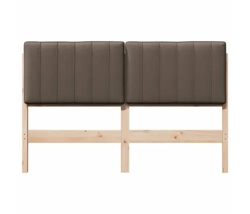 Mīkstināts Gultas Galvgalis Brūns Un Taupe 135 Cm Vidaxl