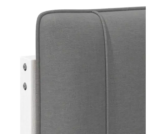 Mīkstināts Gultas Galvgalis Balts Un Gaiši Pelēks 135 Cm Vidaxl